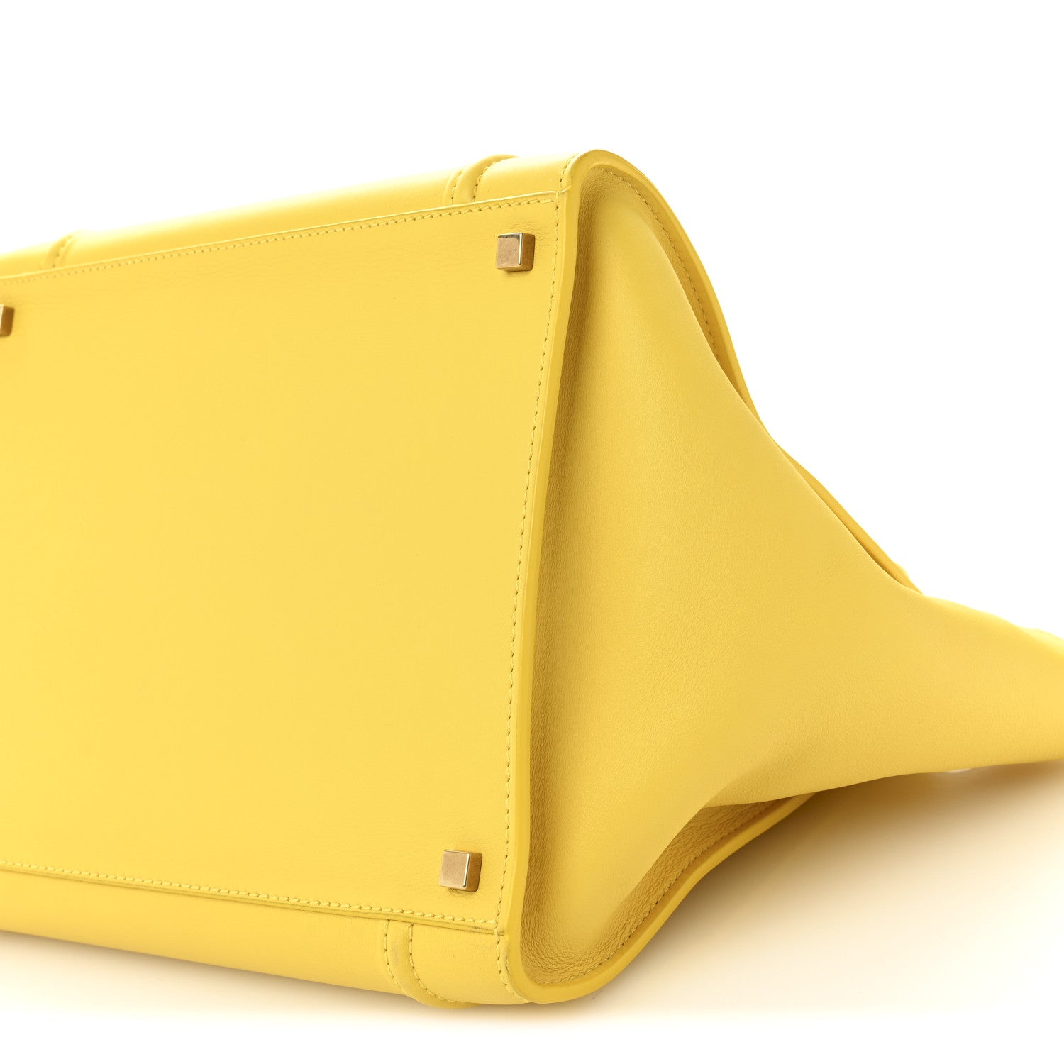 Celine Supple Calfskin Medium Phantom Luggage Sun Yellow 9 of 10