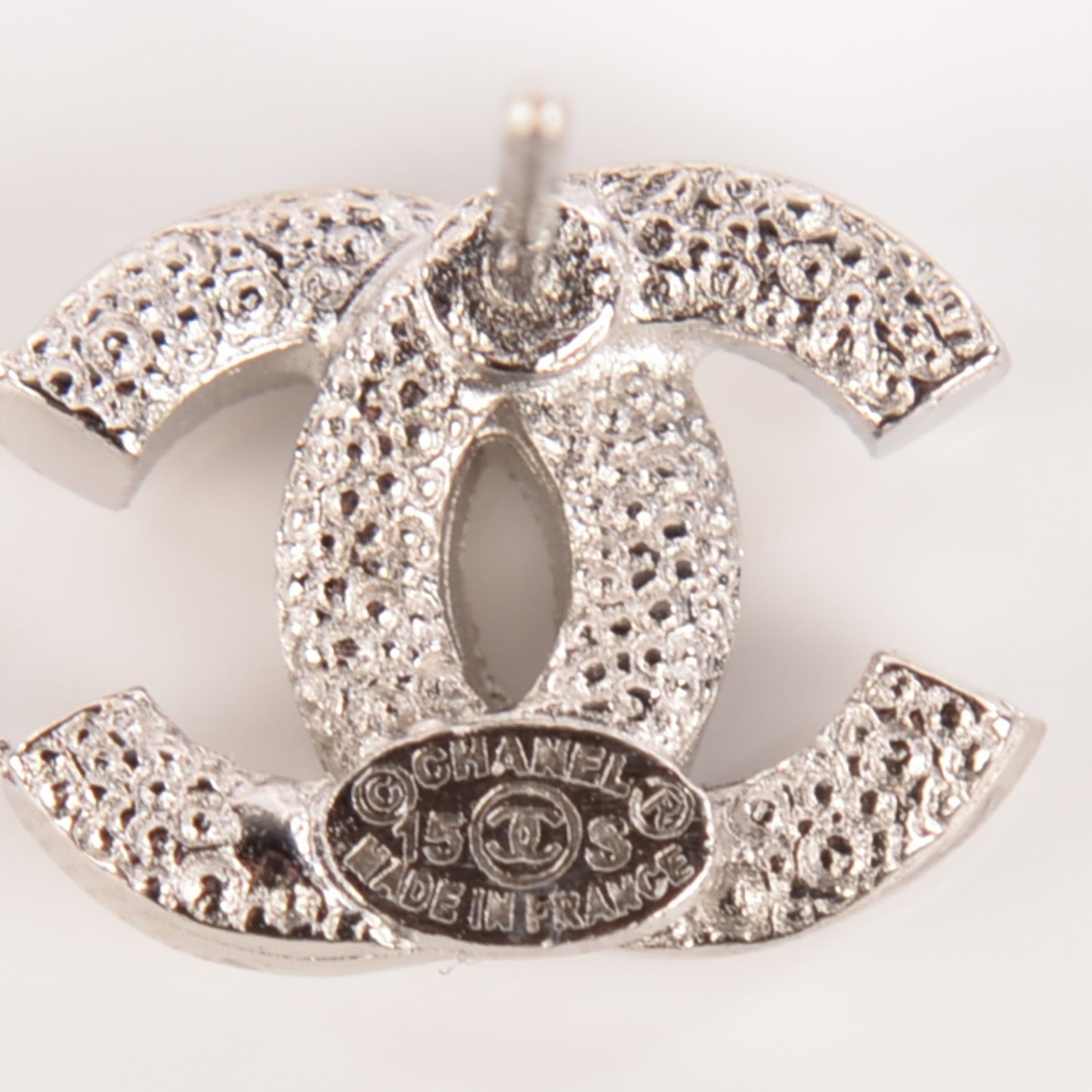 Crystal CC Earrings Silver