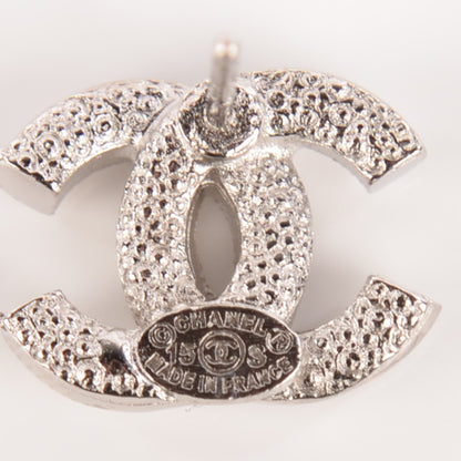Chanel Crystal CC Earrings Silver 5 of 6