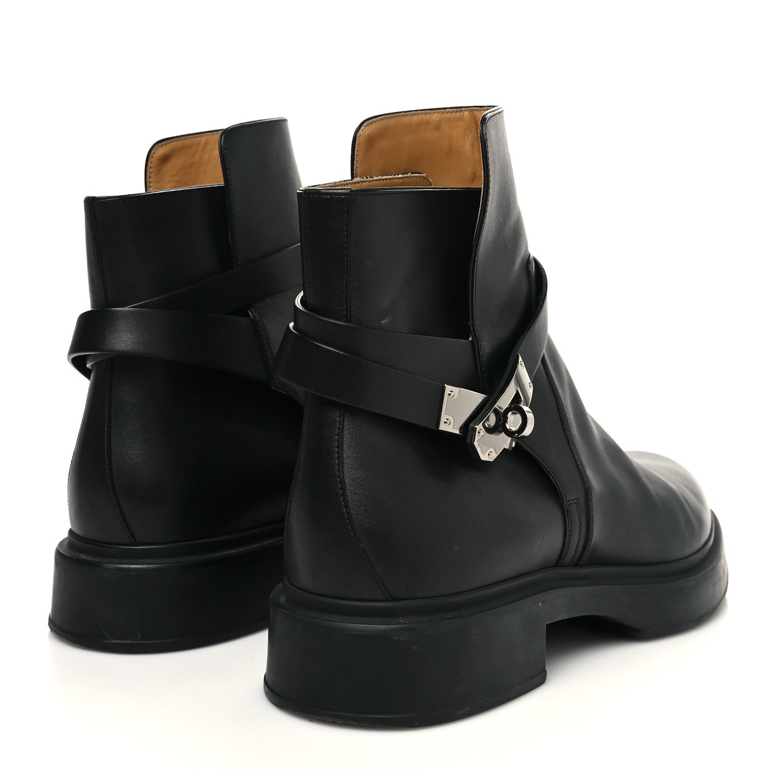 Hermes Calfskin Mens Veo Ankle Boots 43.5 Black 4 of 9