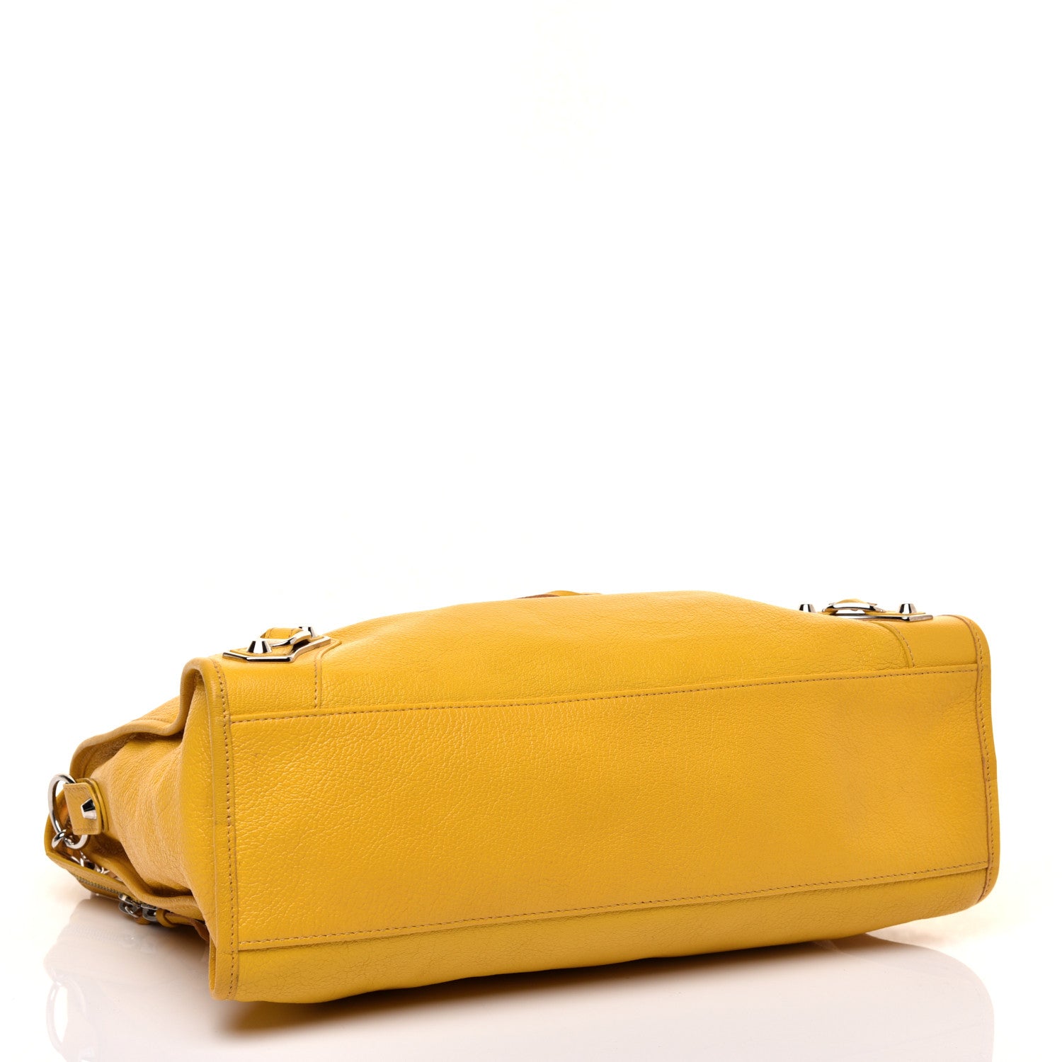 Balenciaga Chevre Silver Metallic Edge Hardware City Jaune Epi 4 of 10