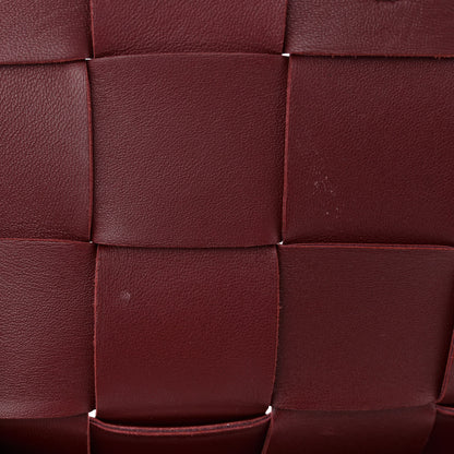 Bottega Veneta Lambskin Maxi Intrecciato Cassette Crossbody Bag Bordeaux 11 of 12