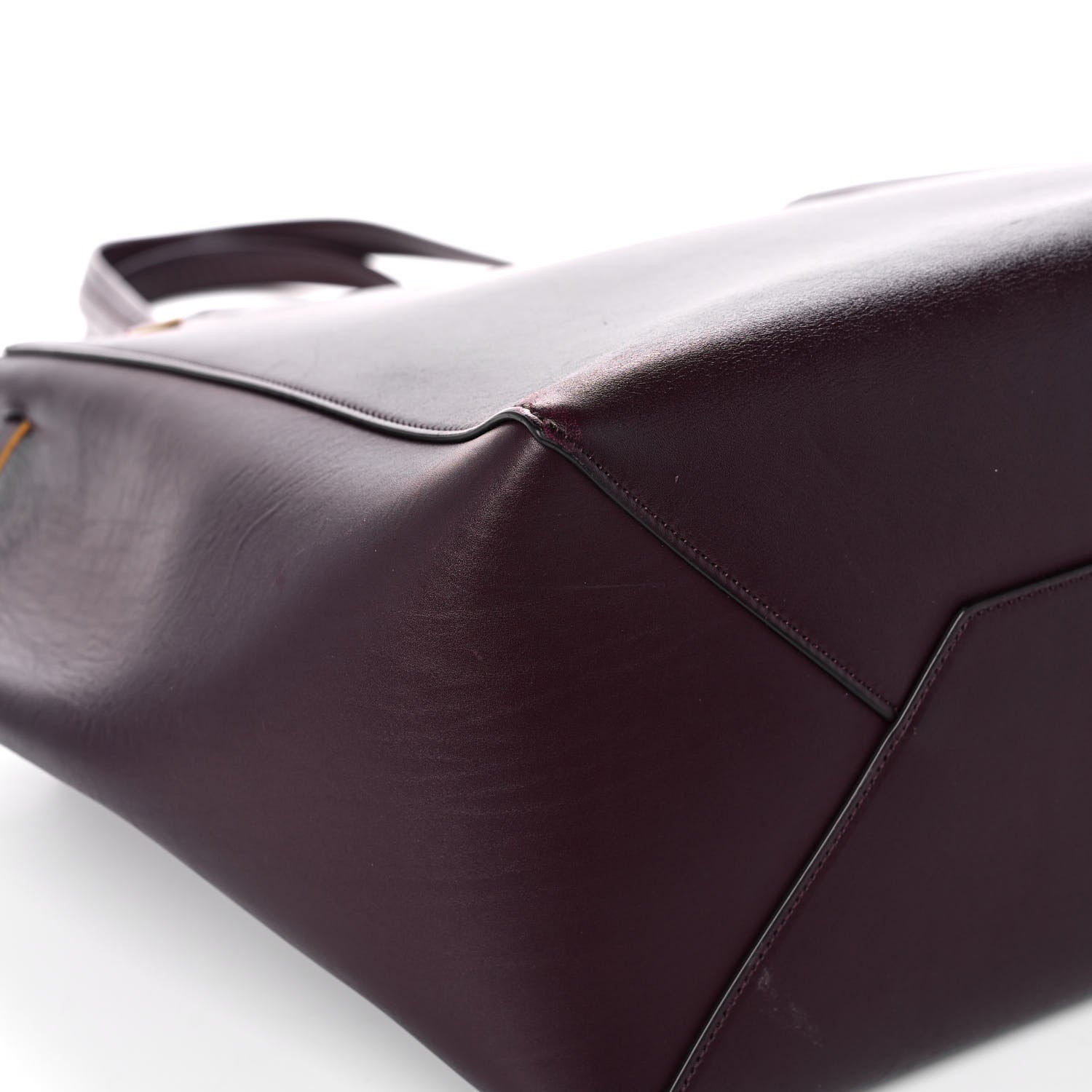 Celine Smooth Calfskin Small Tassel Cabas Phantom Burgundy 10 of 18