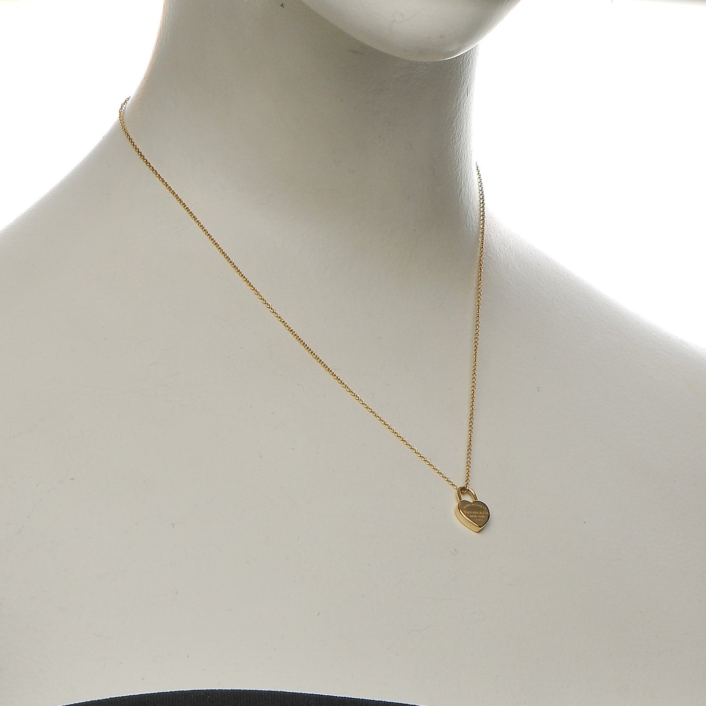 18K Yellow Gold Return to Heart Tag Pendant Necklace