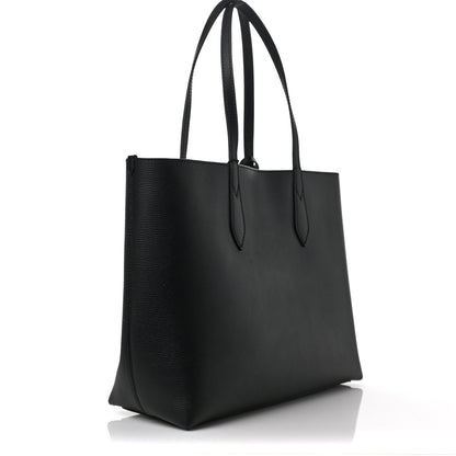 Burberry Grainy Calfskin Haymarket Check Medium Reversible Tote Black 3 of 6