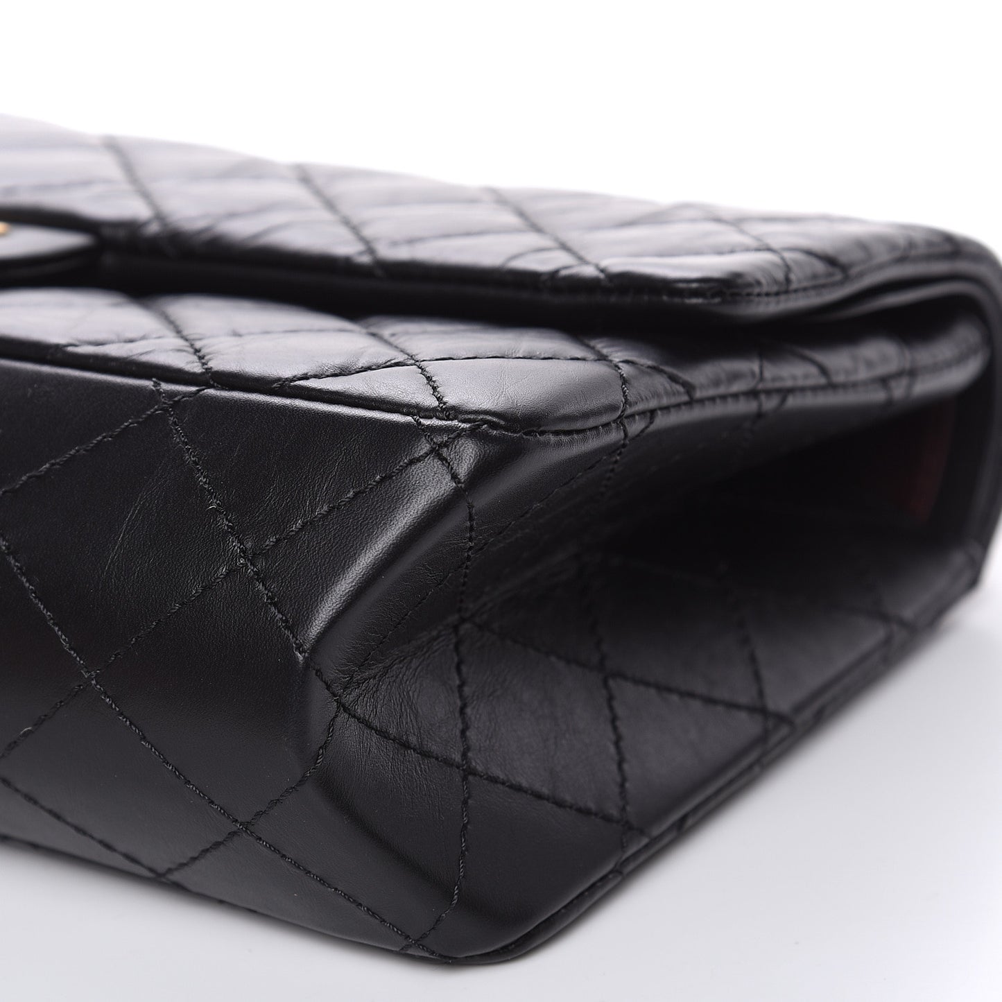 Aged Calfskin Quilted 2.55 Reissue 226 Flap Black