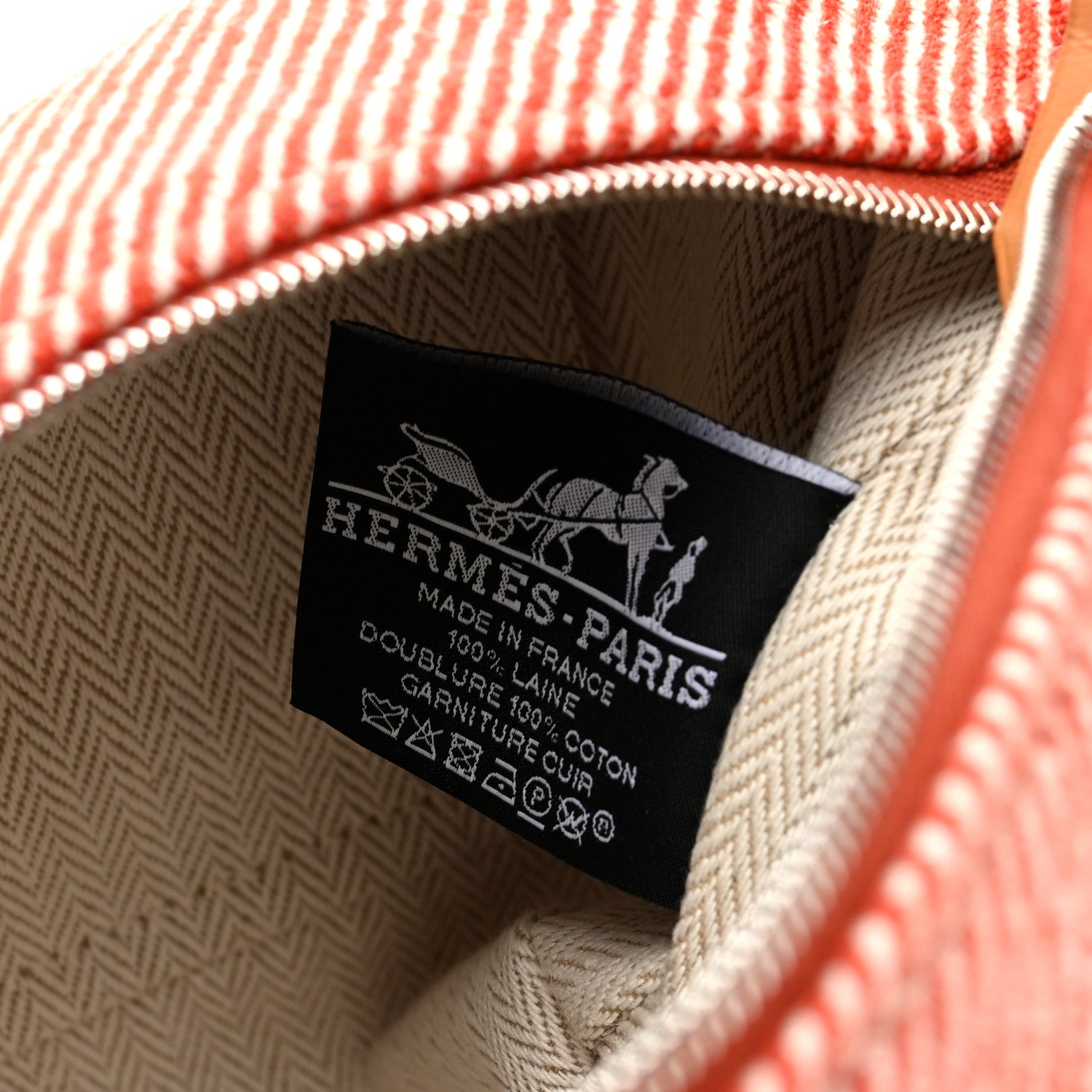 Hermes Wool Small Bride-A-Brac H Natte Pouch Tomette 6 of 6