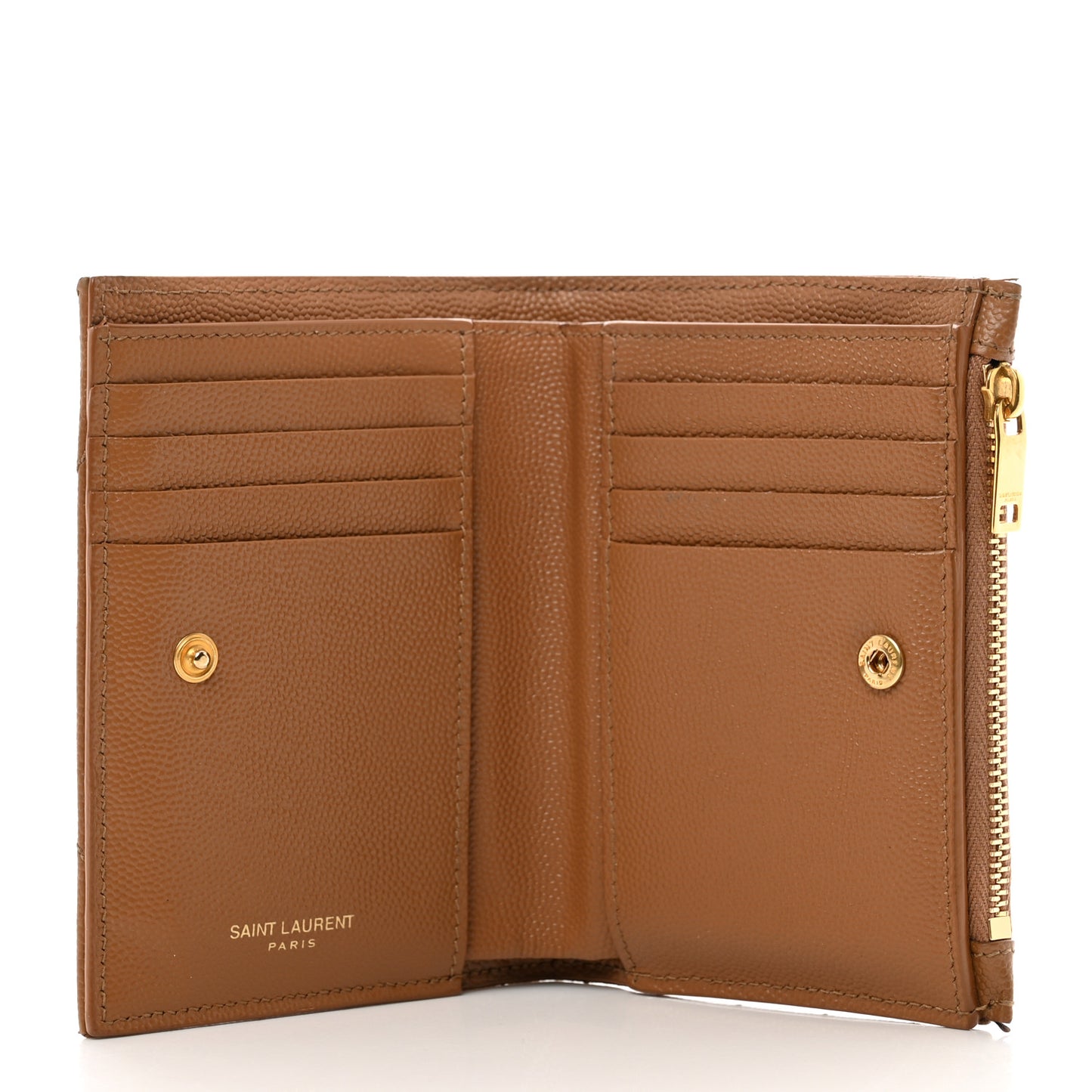 Grain De Poudre Matelasse Chevron Monogram Zipped Card Case Natural Dark
