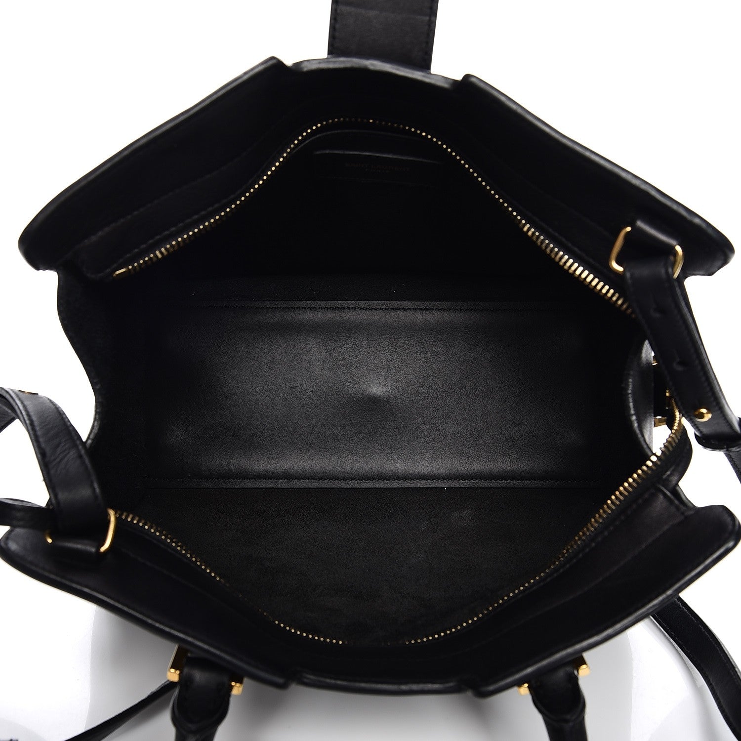 Saint Laurent Calfskin Monogram Baby Downtown Cabas Black 6 of 17