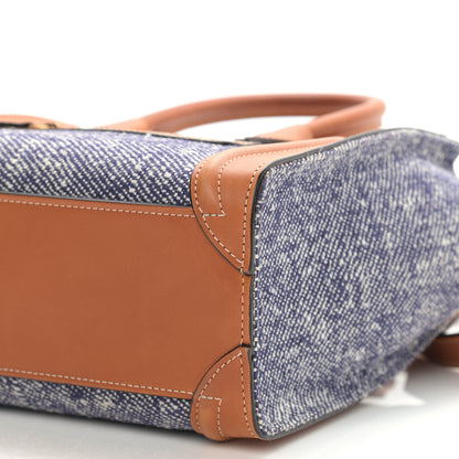 Celine Smooth Calfskin Tweed Nano Luggage Tan 11 of 15