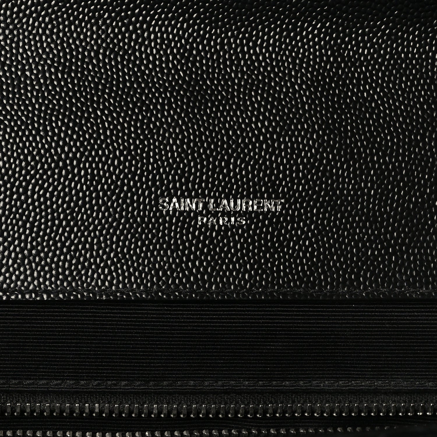 Saint Laurent Grain De Poudre Textured Mixed Matelasse Large Triquilt Monogram Satchel Black 6 of 8