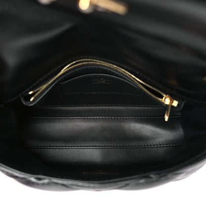 Louis Vuitton Lambskin Malletage Top Handle GO-14 MM Black 5 of 8
