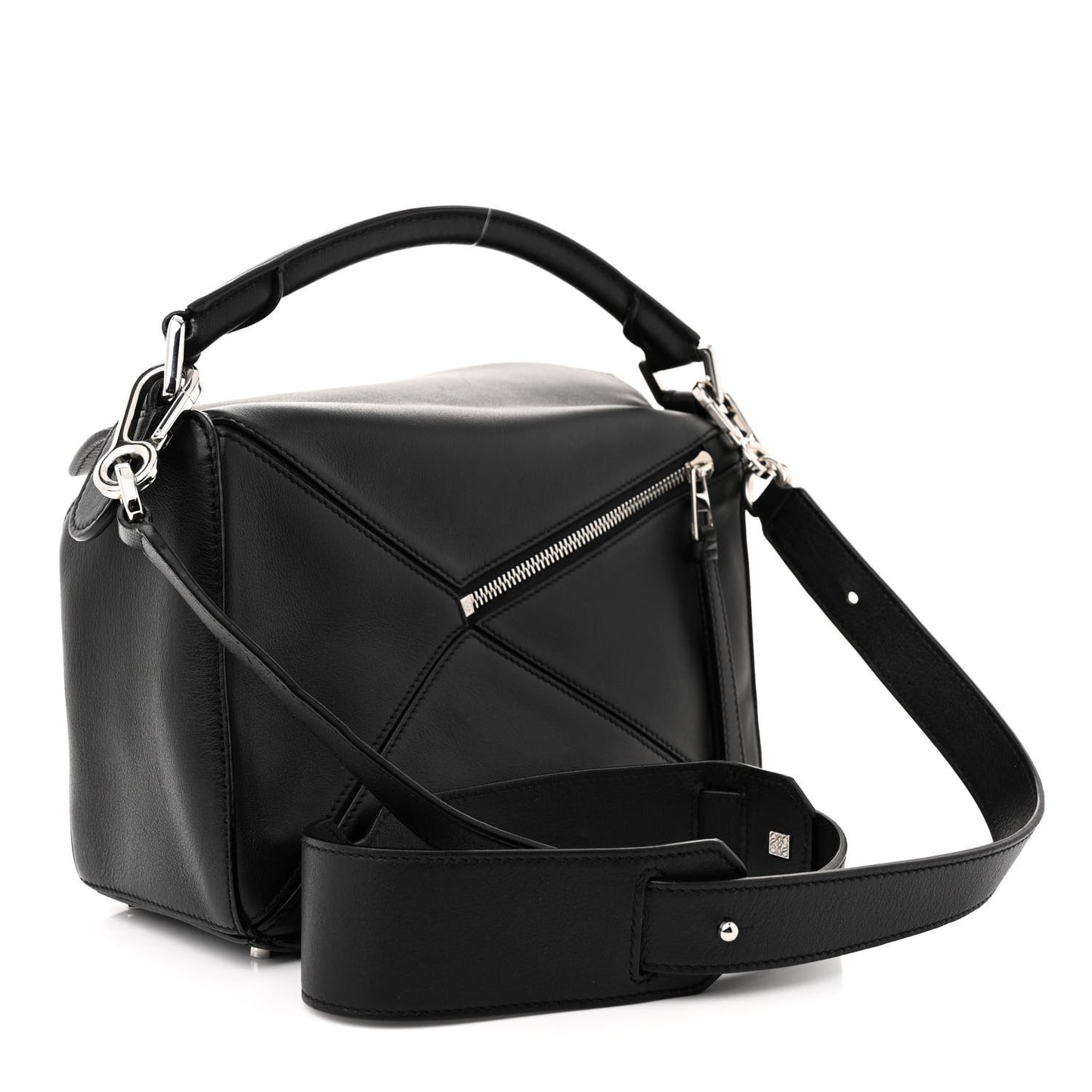 Calfskin Small Puzzle Bag Black