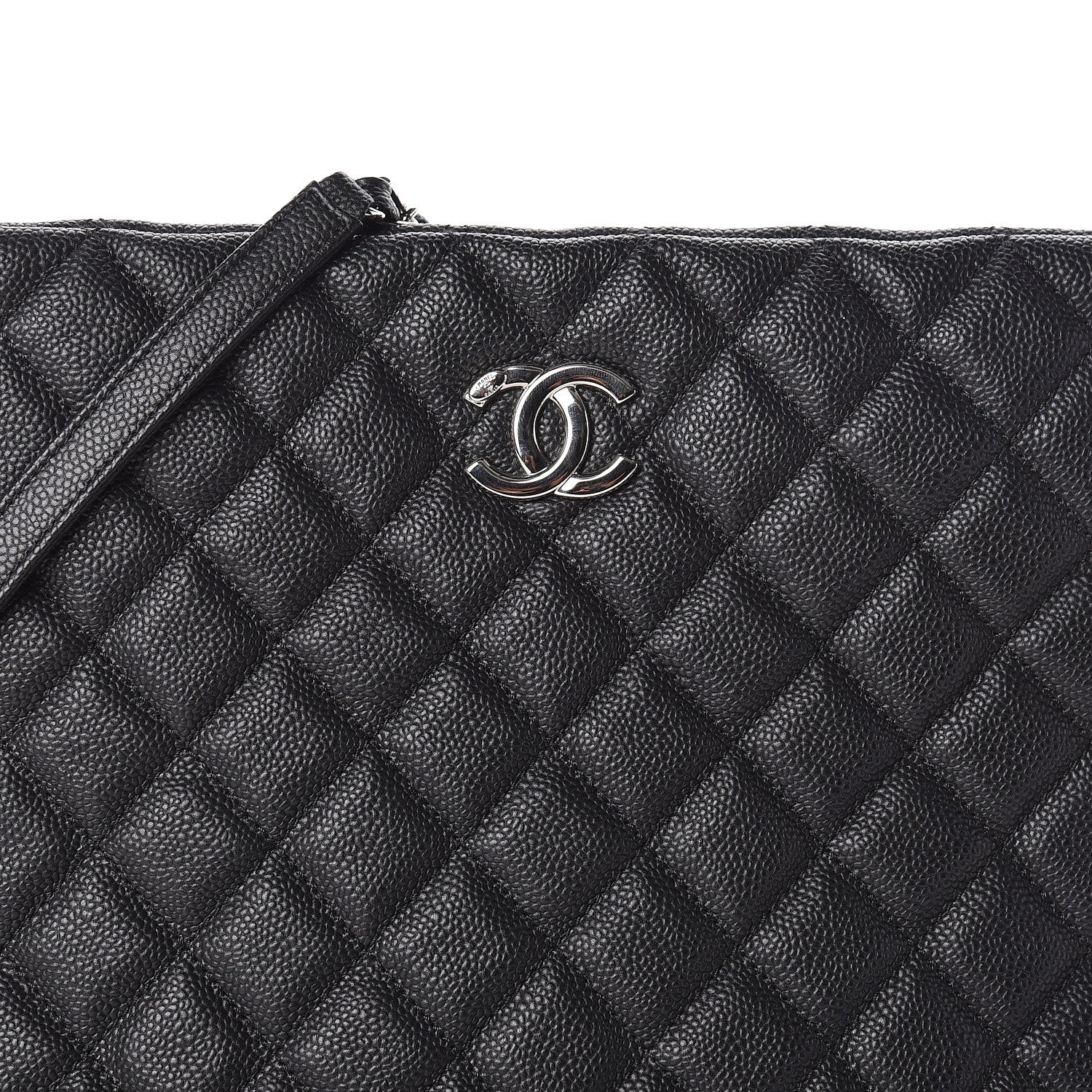 Chanel Caviar Quilted Large CC Shopping Tote Black 8 of 12
