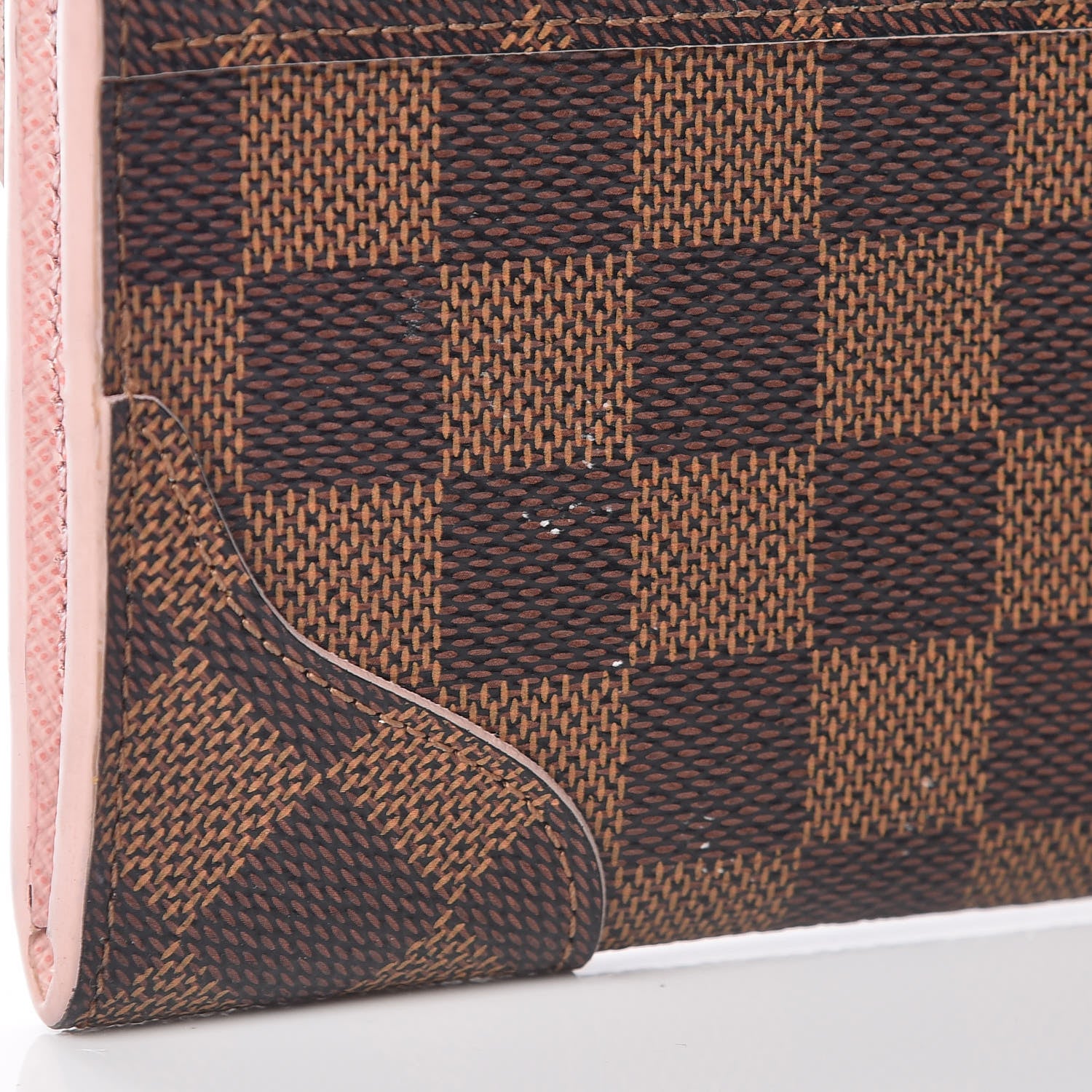 Louis Vuitton Damier Ebene Caissa Wallet Rose Ballerine 12 of 13