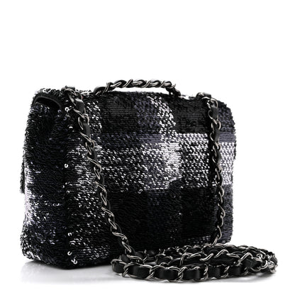Chanel Sequin Quilted Small Single Flap Black 3 of 11