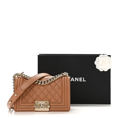 Chanel Caviar Quilted Small Boy Flap Brown 11 of 11