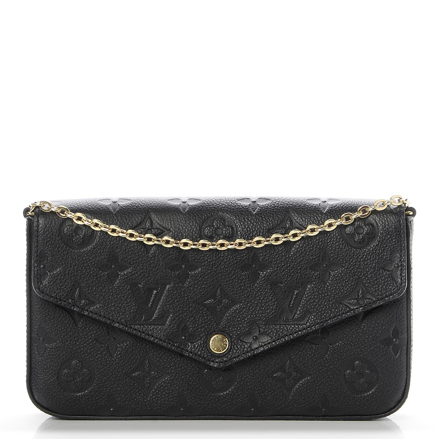 Louis Vuitton Empreinte Pochette Felicie Chain Wallet Black 1 of 8
