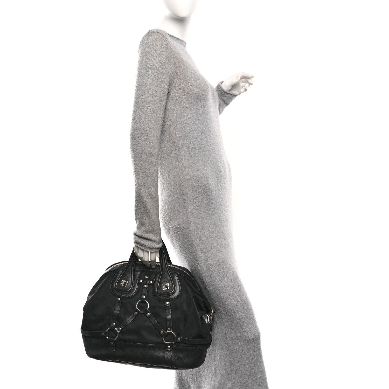 Givenchy Nylon Calfskin Medium Harness Nightingale Black 2 of 9