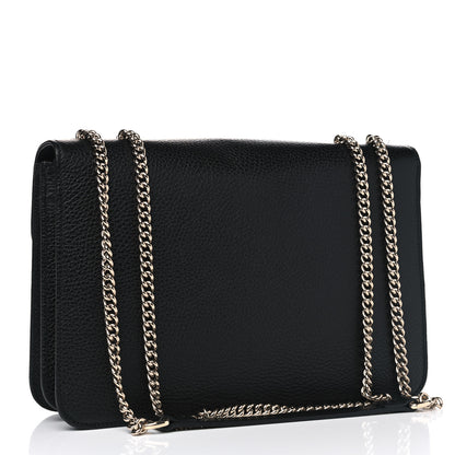 Gucci Dollar Calfskin Interlocking G Shoulder Bag Black 2 of 4