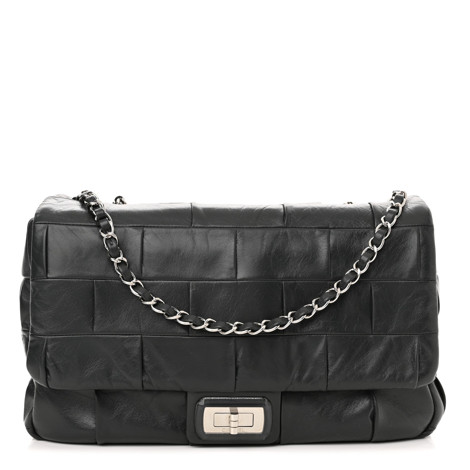 Chanel Lambskin Igloo Single Flap Dark Grey 1 of 9