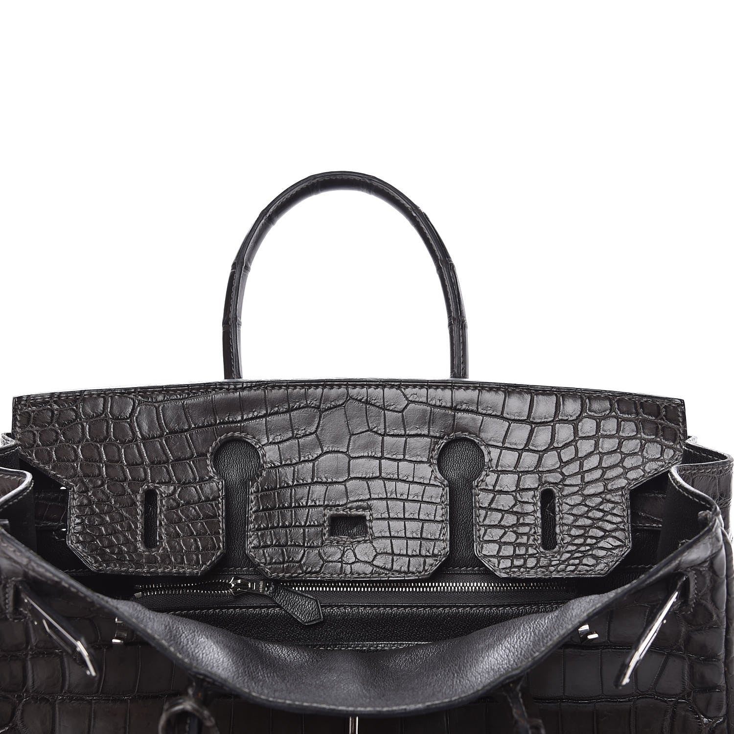 Hermes Matte Niloticus Crocodile Birkin 30 Gris Elephant 27 of 45