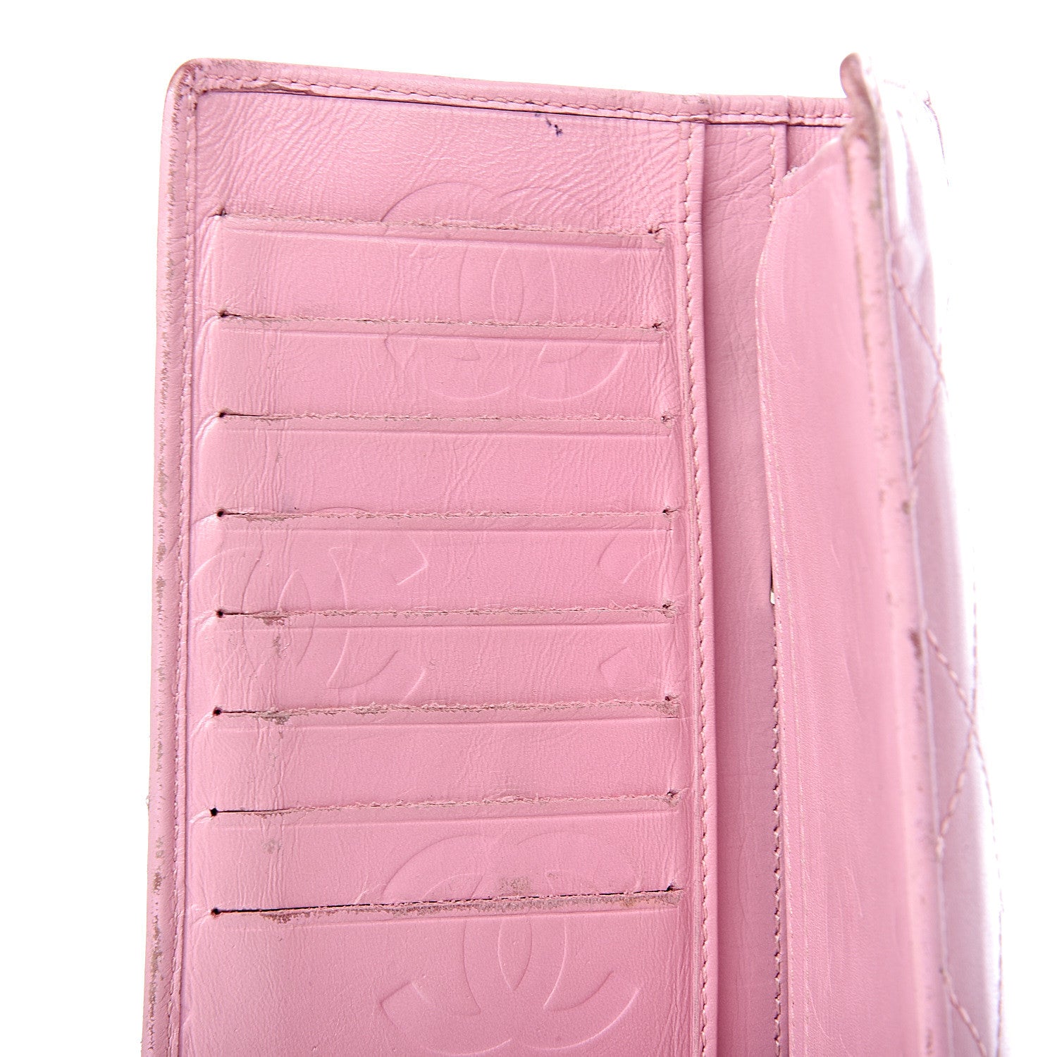 Chanel Calfskin Quilted Cambon Yen Wallet Pink 9 of 16
