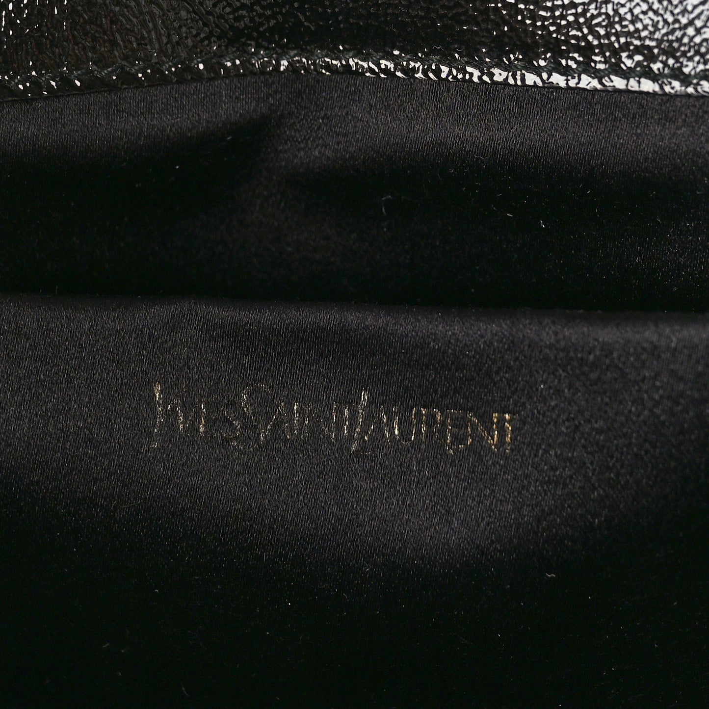 Textured Patent Monogram Large Belle De Jour Clutch Black