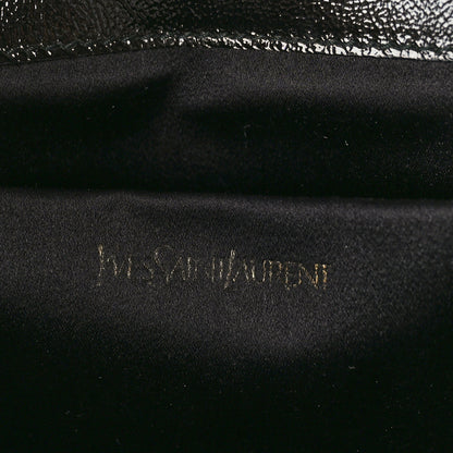 Saint Laurent Textured Patent Monogram Large Belle De Jour Clutch Black 6 of 8