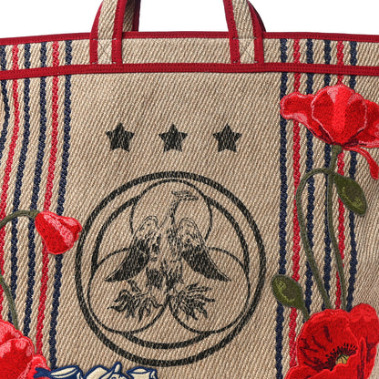 Gucci Straw Juta Printed Arles Tote Beige 8 of 11