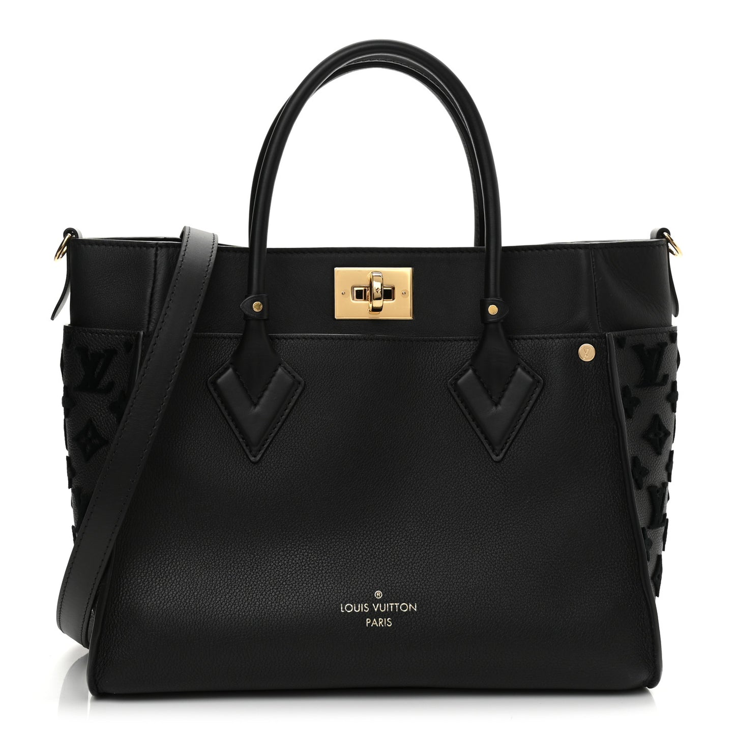 Calfskin Monogram Tufting On My Side Black