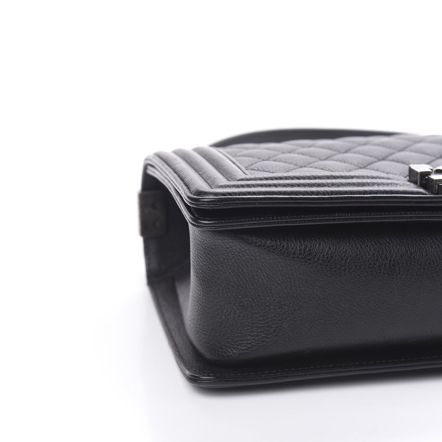 Calfskin Quilted Medium Boy Flap Black