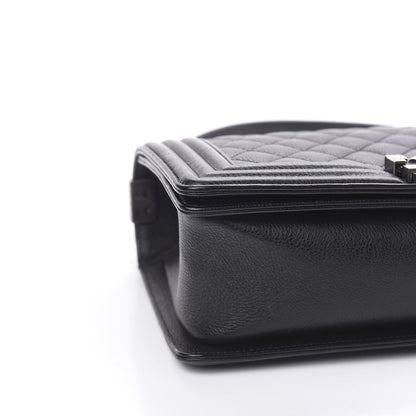 Chanel Calfskin Quilted Medium Boy Flap Black 8 of 12