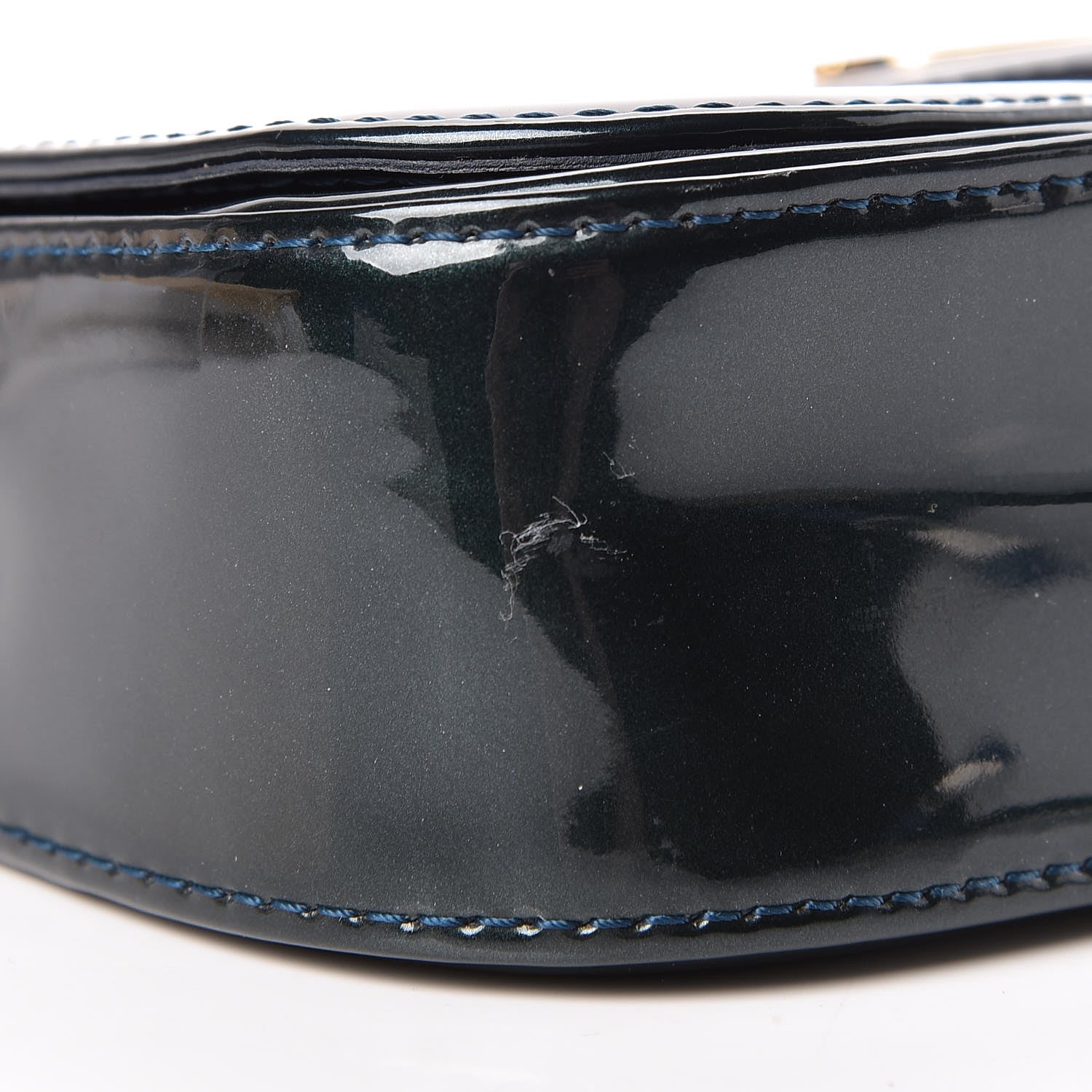 Louis Vuitton Patent Sobe Clutch Blue Nuit 7 of 11