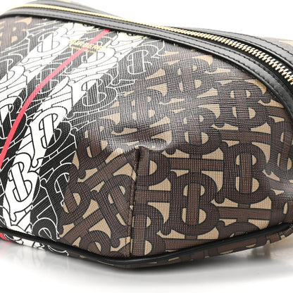 Burberry E-Canvas Monogram Stripe Medium Sonny Bum Bag Bridle Brown 8 of 9