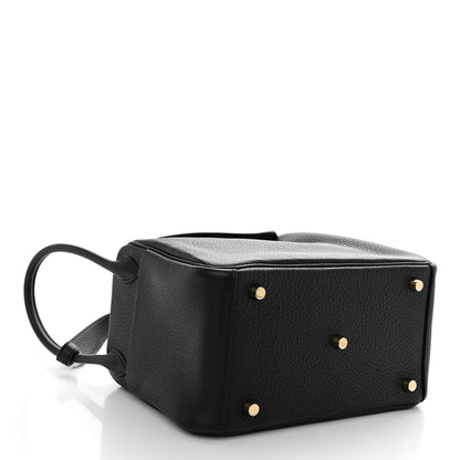 Hermes Taurillon Clemence Lindy 26 Black 3 of 10