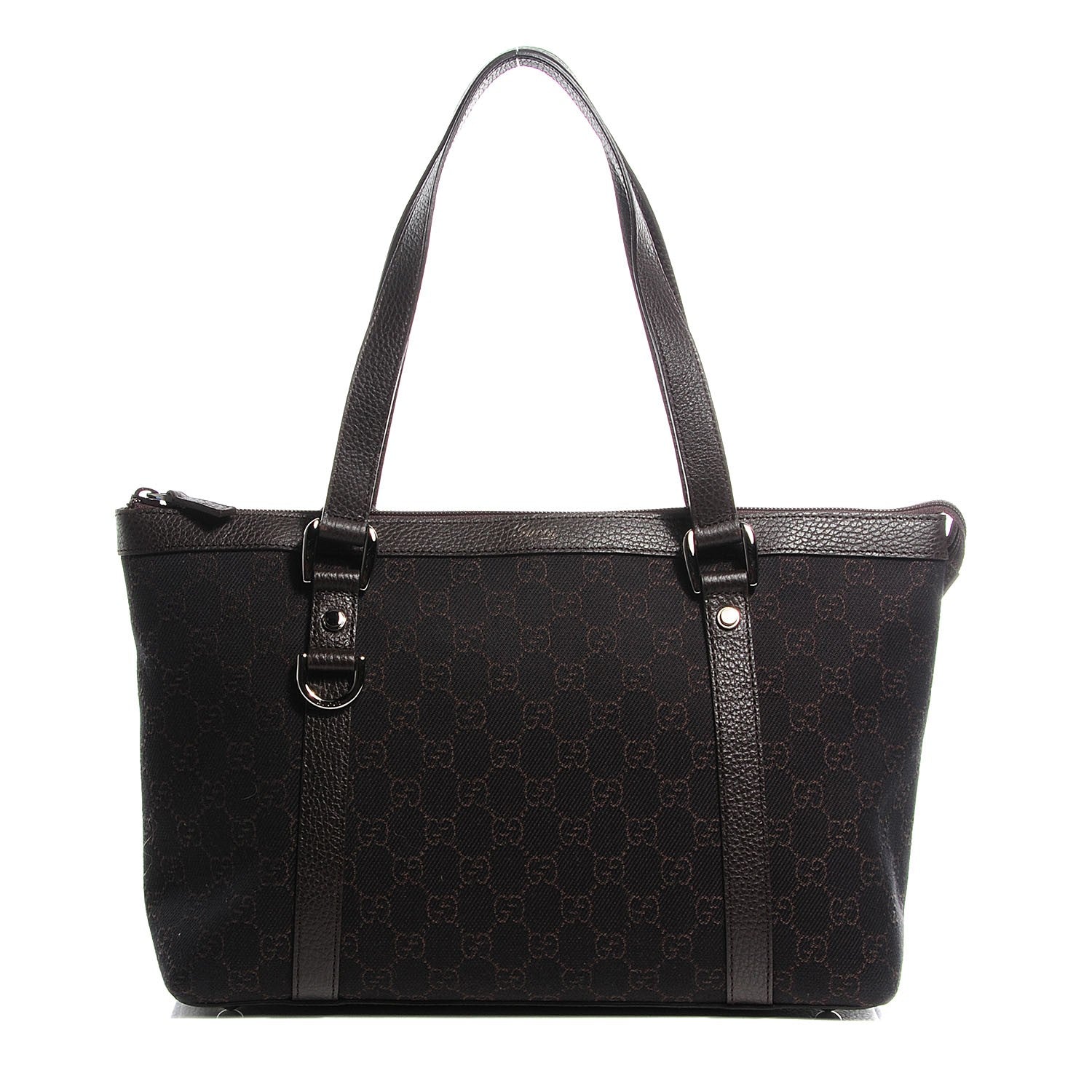 Gucci Monogram Medium Abbey Tote Dark Brown 1 of 7
