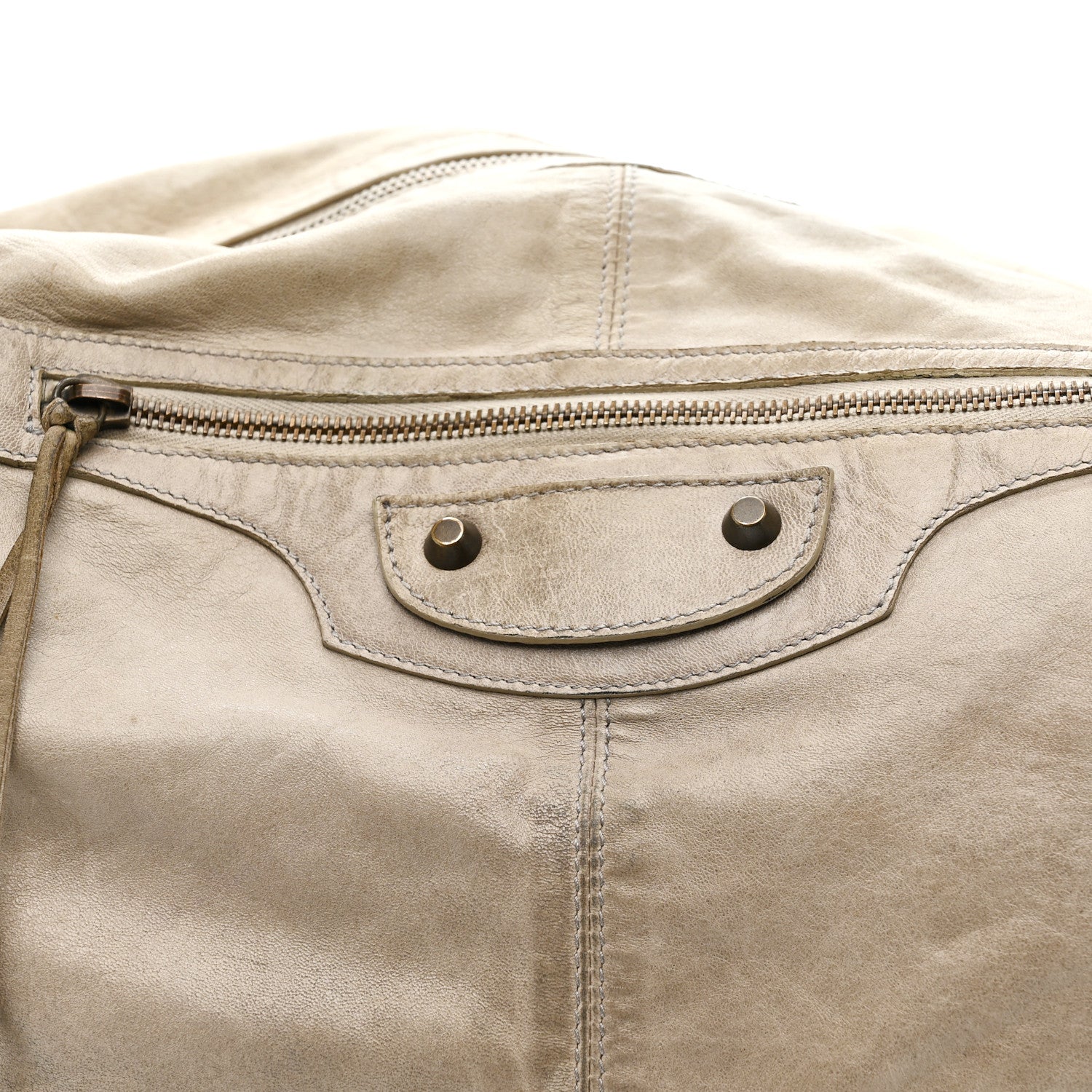 Balenciaga Agneau Classic Silver Hardware Courier XL Hobo Argent 9 of 13