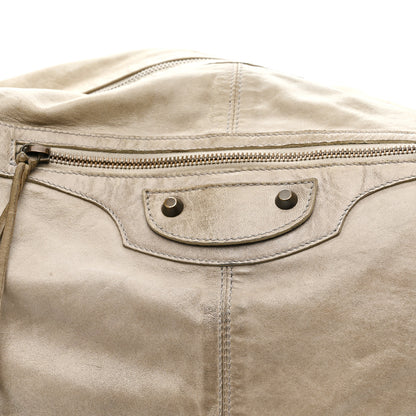 Balenciaga Agneau Classic Silver Hardware Courier XL Hobo Argent 9 of 13