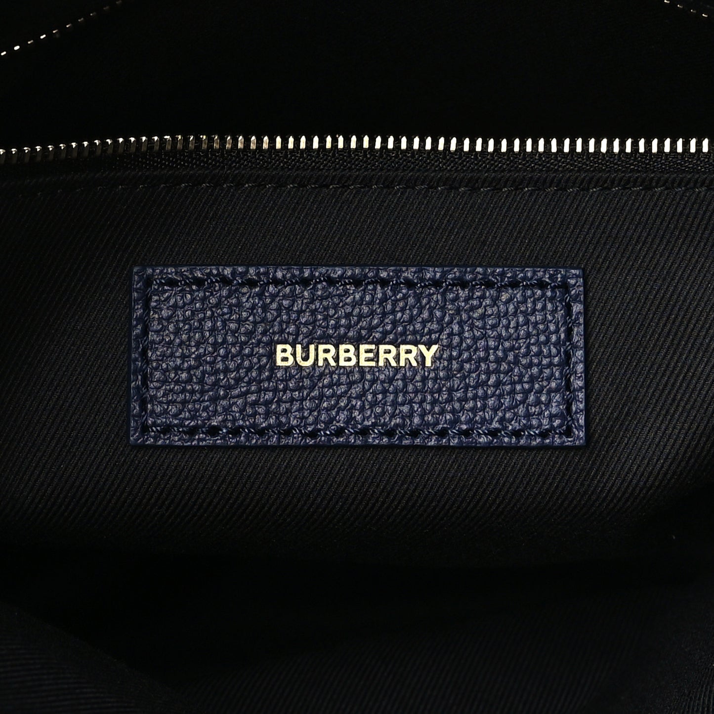 Derby Calfskin Vintage Check Medium Banner Tote Regency Blue
