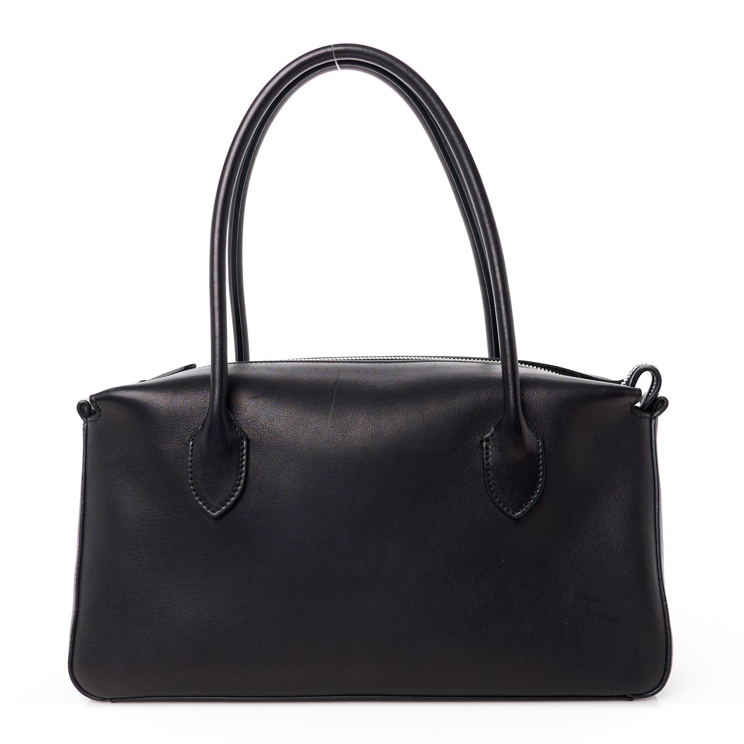 The Row Polished Saddle Calfskin E/W Top Handle Bag Black 1 of 11
