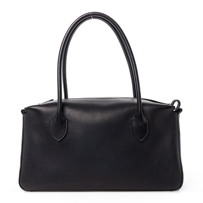 The Row Polished Saddle Calfskin E/W Top Handle Bag Black 1 of 11