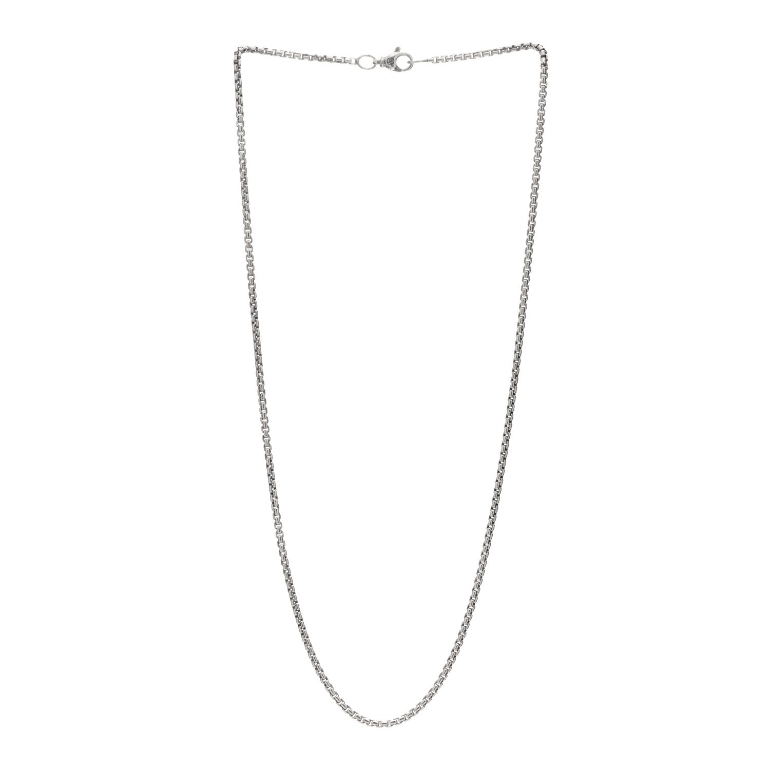 David Yurman Sterling Silver 2.7mm Small Box Chain Necklace 22" 3 of 4