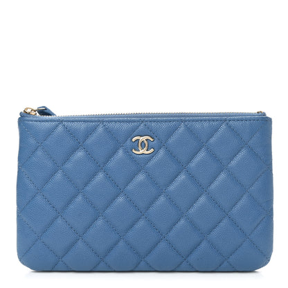 Chanel Caviar Quilted Small Pouch Blue 1 of 7