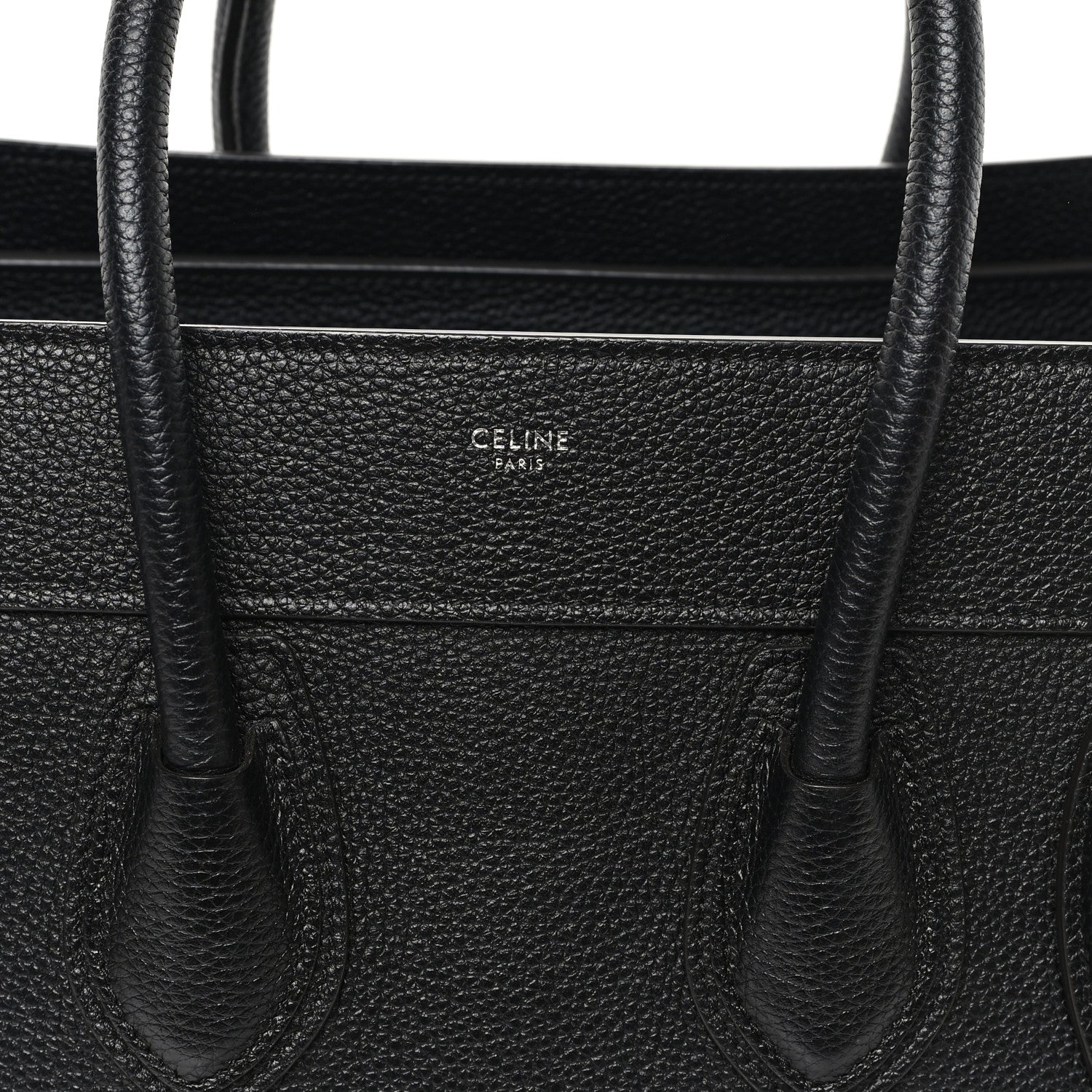 Celine Drummed Calfskin Micro Luggage Black 7 of 11