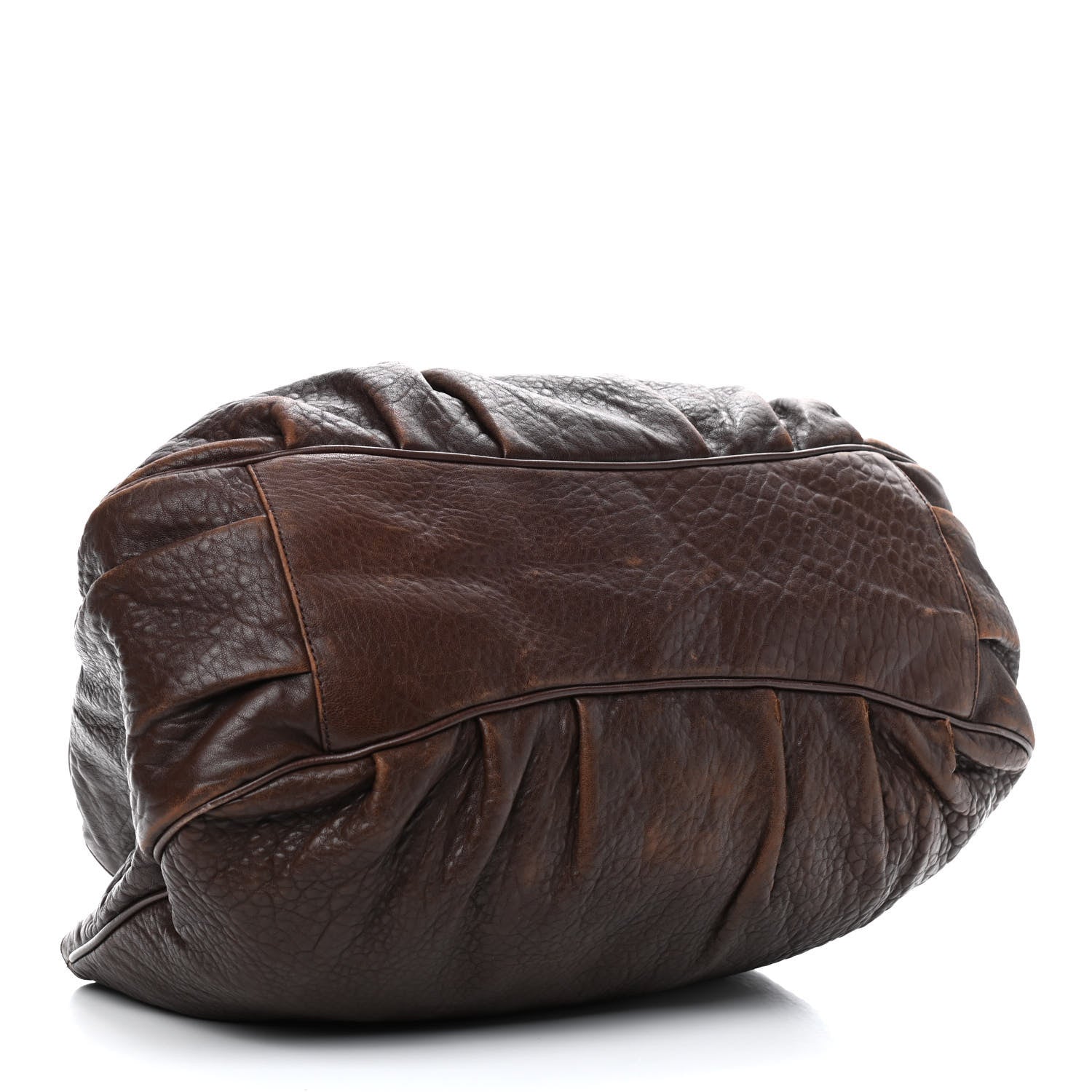 Fendi Crinkled Lambskin Mia Tote Cognac 3 of 14
