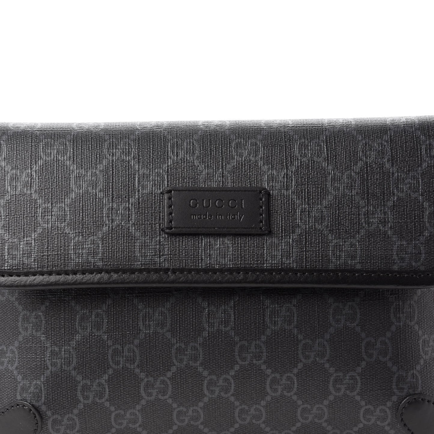 GG Supreme Monogram Web Slim Belt Bag Black Grey