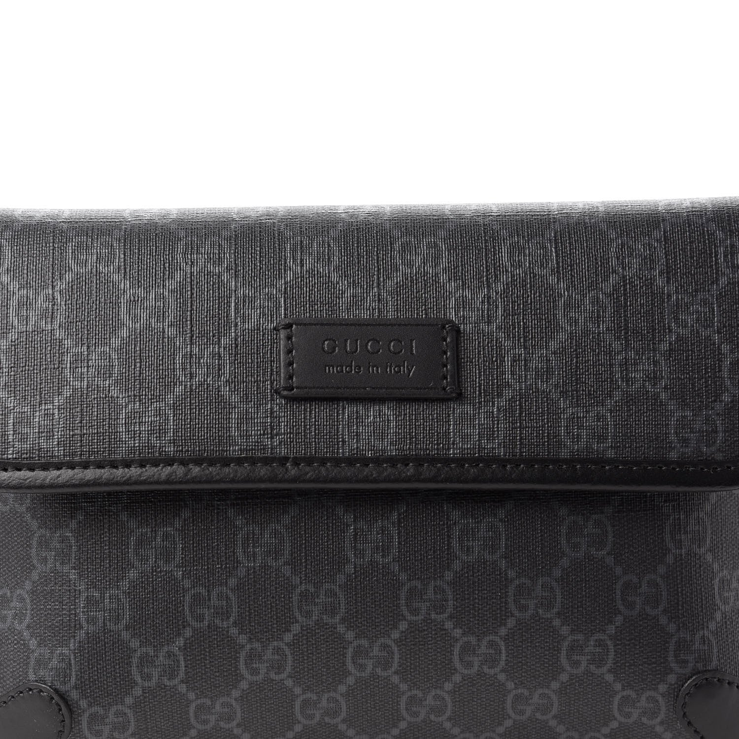 Gucci GG Supreme Monogram Web Slim Belt Bag Black Grey 11 of 11