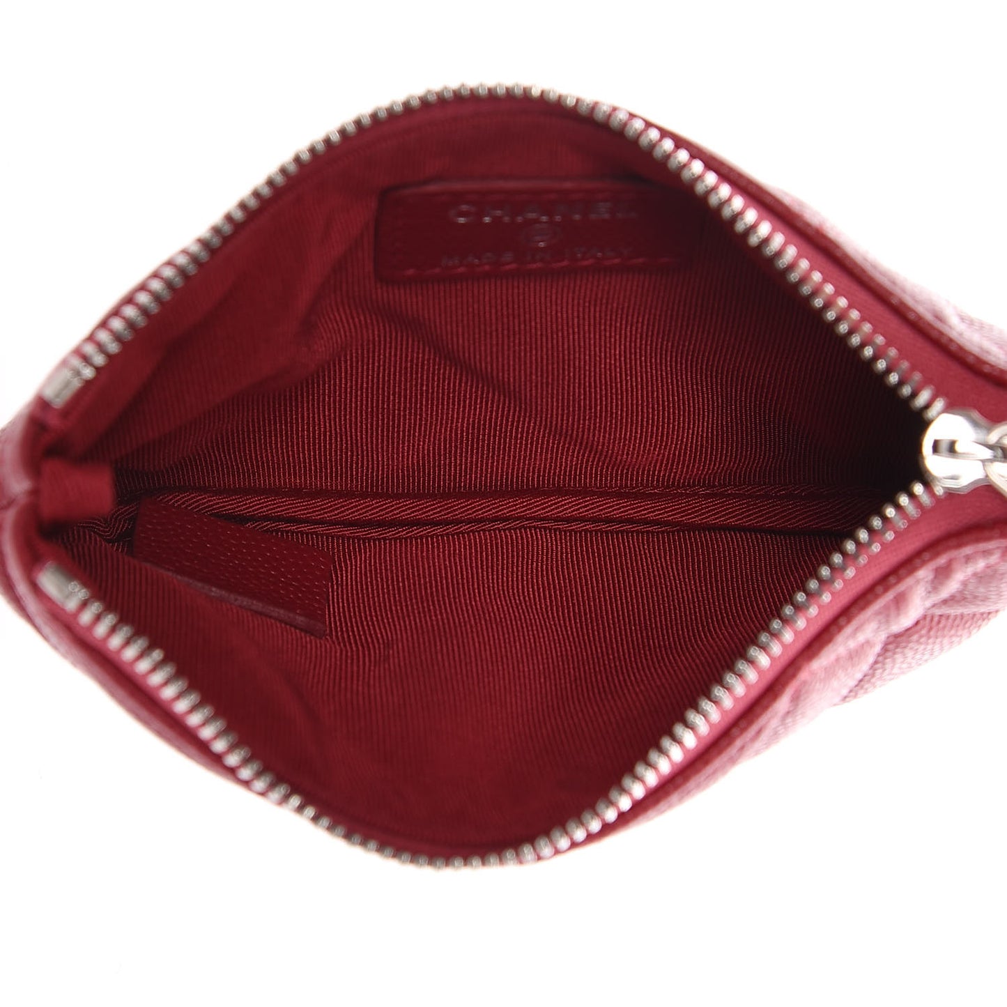 Caviar Quilted Small Cosmetic Case Pink