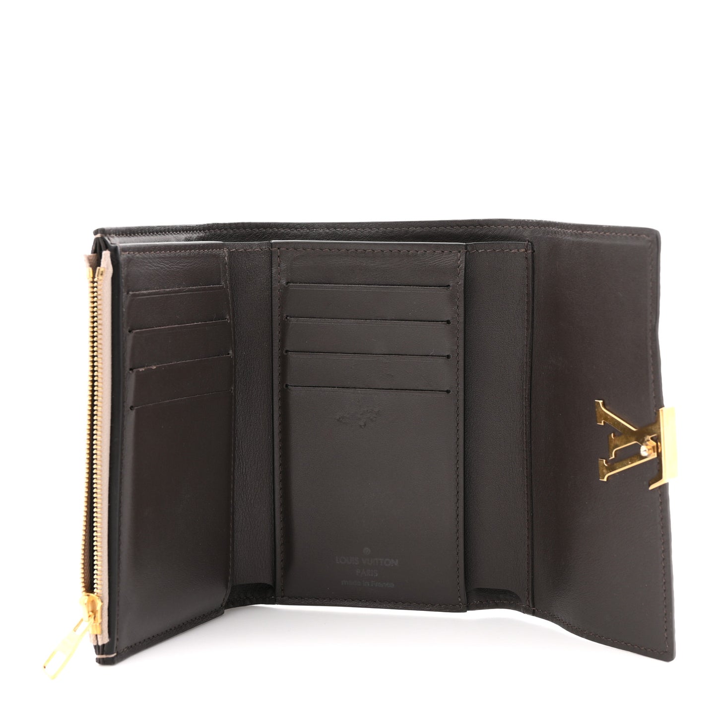 Taurillon Capucines Compact Wallet Galet